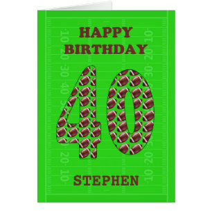 Voeg een naam 40th Birthday Footballs toe