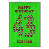 Voeg een naam 43rd Birthday Footballs toe (Voorkant)