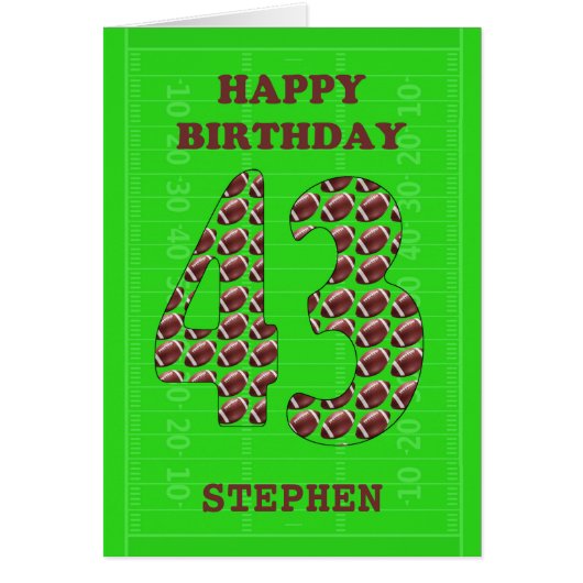 Voeg een naam 43rd Birthday Footballs toe (Voorkant)