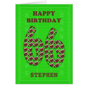 Voeg een naam 66th Birthday Footballs toe