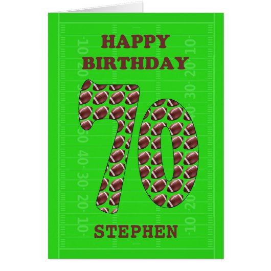 Voeg een naam 70th Birthday Footballs toe (Voorkant)