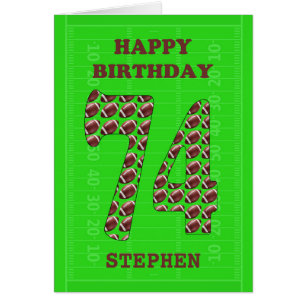 Voeg een naam 74th Birthday Footballs toe