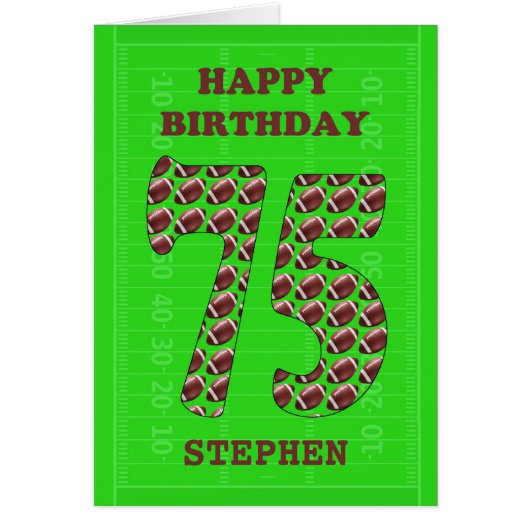 Voeg een naam 75th Birthday Footballs toe (Voorkant)