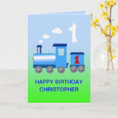 Voeg een naam aan een 1st verjaardagskaart toe kaart (Gele Bloem)