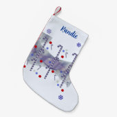 Voeg een Naam Candy Cane Stocking toe Kleine Kerstsok (Voorkant (Hangend))