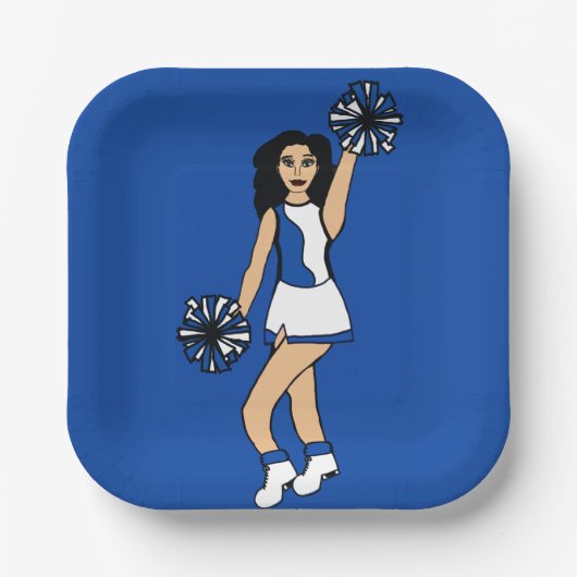 Voeg een naam Cheerleader Paper Bord #2 (Voorkant)