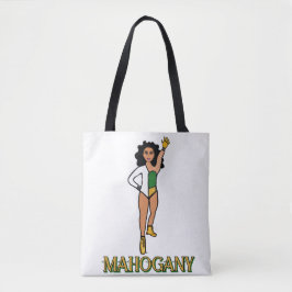 Voeg een Naam Danser Groen Wit #2 Tote Bag