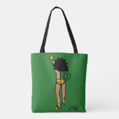Voeg een Naam Danser Groen Wit #2 Tote Bag (Achterkant)