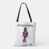 Voeg een naam danser twee kleuren Tas rood & wit (Achterkant)