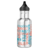 Voeg een naam gepersonaliseerde collage typografie waterfles  (Rechts)