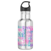 Voeg een naam gepersonaliseerde collage typografie waterfles  (Voorkant)