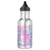 Voeg een naam gepersonaliseerde collage typografie waterfles  (Rechts)