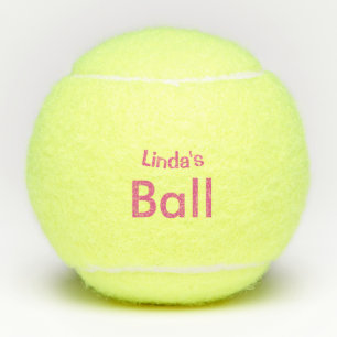 Voeg een Naam Gepersonaliseerde PINK toe Tennisballen