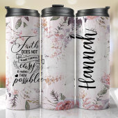 Voeg een naam Jezus Religieus Geloof God Gebed Thermosbeker