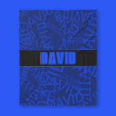 Voeg een naam, naam collage In marineblauw Fleece Deken