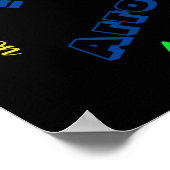 Voeg een naam of woord toe | Meerkleurig Poster (Hoek)