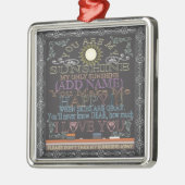 Voeg een Naam Sunshine Chalkboard toe Metalen Ornament (Links)