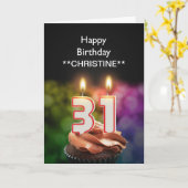 Voeg een naam toe, 31e verjaardagskaart kaart (Gele Bloem)