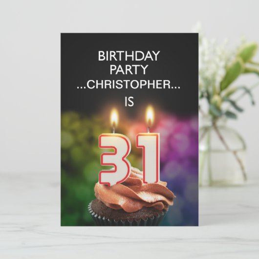 Voeg een naam toe, 31st de Uitnodiging van de Part (Staand voorkant)