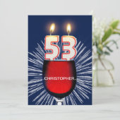 Voeg een naam toe,53ste Verjaardagsfeest Uitnodigi Kaart (Staand voorkant)