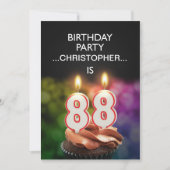Voeg een naam toe, 88ste verjaardag Uitnodiging (Voorkant)