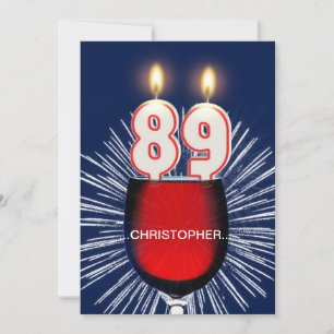 Voeg een naam toe, 89e verjaardagsfeestje Uitnodig Kaart