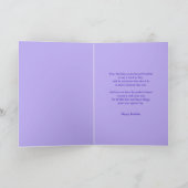 Voeg een naam toe 90th Birthday with Paarse Shapes Kaart (Binnen)