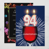 Voeg een naam toe, 94e verjaardag Uitnodiging, wij Kaart (Voorkant / Achterkant)