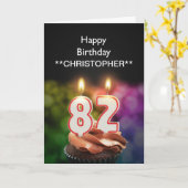 Voeg een naam toe aan deze 82e verjaardagskaartkaa kaart (Gele Bloem)