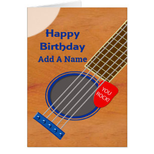 Voeg een naam toe aan gitaar Player Birthday