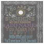 Voeg een naam toe aan Sunshine Chalkboard Stof (Close Up)