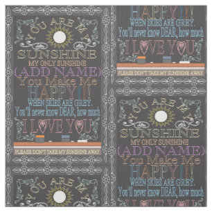 Voeg een naam toe aan Sunshine Chalkboard Stof