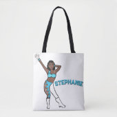 Voeg een naam toe Aqua Swirl #1 Tote Bag (Voorkant)