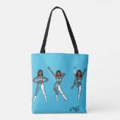 Voeg een naam toe Aqua Swirl #1 Tote Bag (Achterkant)