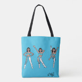 Voeg een naam toe Aqua Swirl #2 Tote Bag (Achterkant)