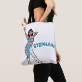 Voeg een naam toe Aqua Swirl #2 Tote Bag (Dichtbij)