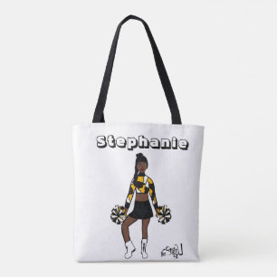 Voeg een naam toe Cheer Two Color Tas Geel & Wit