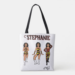 Voeg een naam toe Dancer Red Yellow Camo #2 Tote Bag