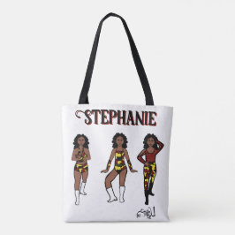 Voeg een naam toe Dancer Rood Geel Camo #1 Tote Bag