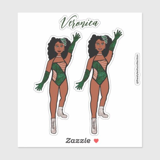 Voeg een naam toe Dancer Sticker Forest & Diamonds (Vel)