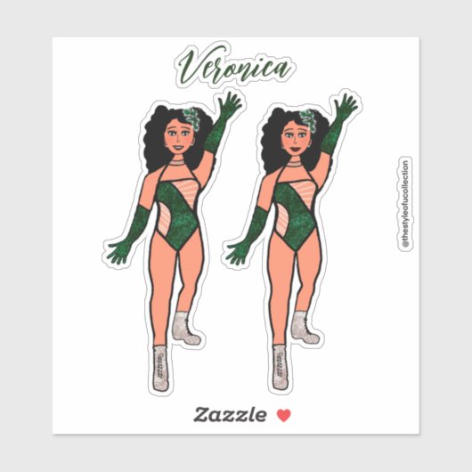Voeg een naam toe Dancer Sticker Forest & Diamonds (Vel)