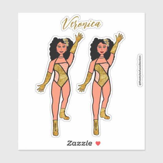 Voeg een naam toe Dancer Sticker Gold & Diamonds B (Vel)
