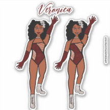Voeg een naam toe Dancer Sticker Merlot & Diamonds