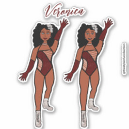 Voeg een naam toe Dancer Sticker Merlot & Diamonds