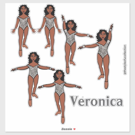 Voeg een naam toe Dancer Sticker Silver Animal A (Vel)