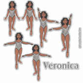 Voeg een naam toe Dancer Sticker Silver Animal A (Voorkant)