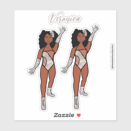 Voeg een naam toe Dancer Sticker Silver & Diamonds (Vel)