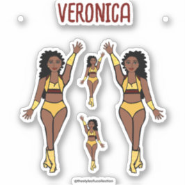 Voeg een naam toe Dancer Stickers Gold / Cherry