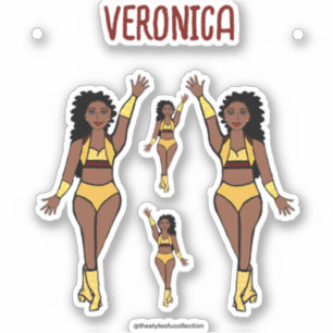 Voeg een naam toe Dancer Stickers Gold / Cherry