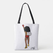 Voeg een naam toe Danser Geel Wit #1 Tote Bag (Achterkant)
